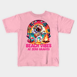 Beach Vibes at Zero Gravity - Astronaut Kids T-Shirt